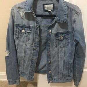 Ripped jean jacket